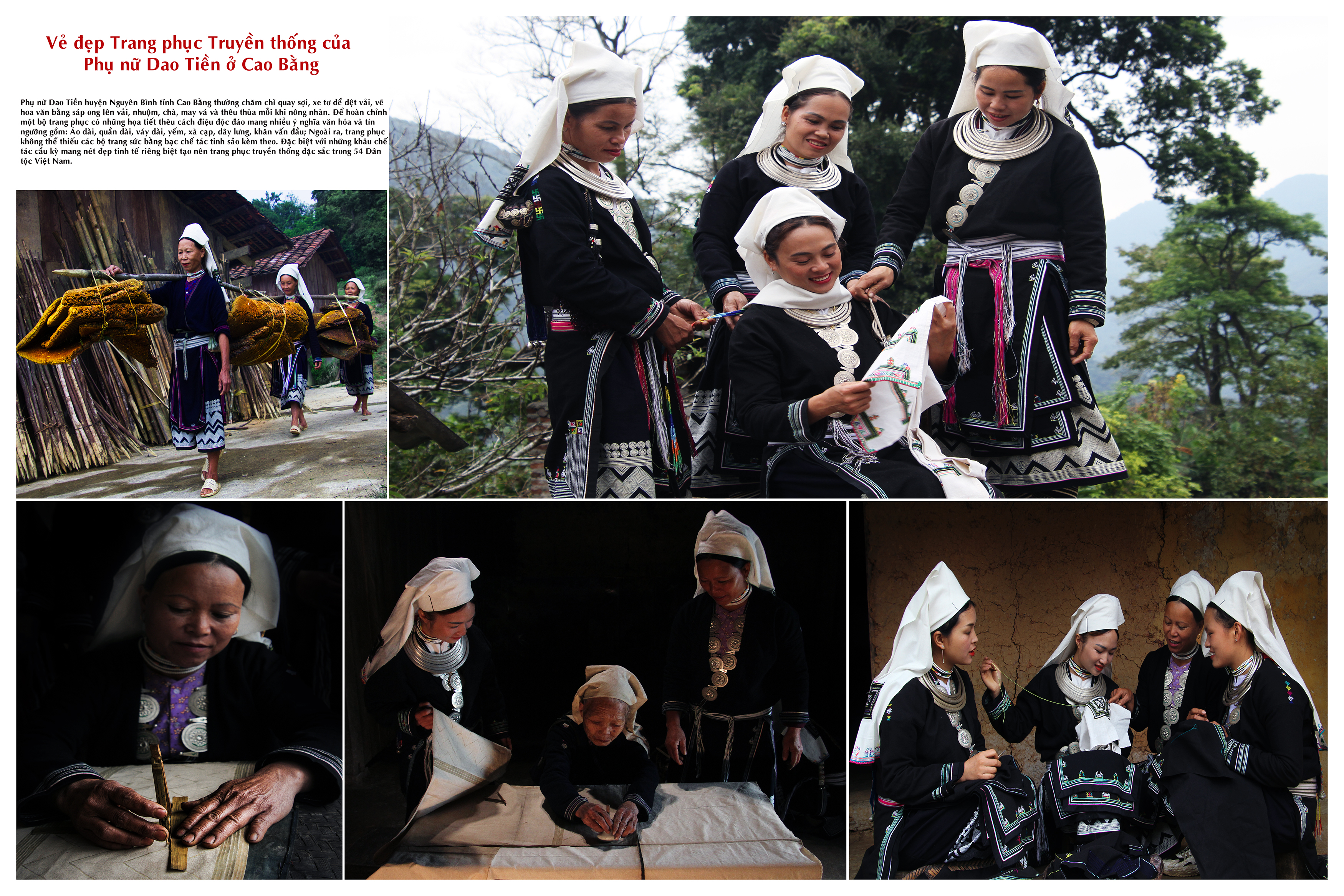 Vè đẹp Trang phục Truyền thống của Phụ nữ Dao Tiền ở Cao Bằng